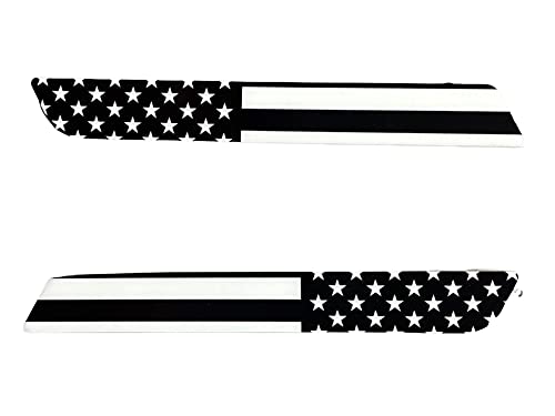 Inserciones de alforjas plástico premium con diseño bandera estadounidense negro y blanco para Harley Davidson Touring (2013 y anteriores) miniatura 1