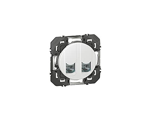Legrand 600378 Double prise RJ45 catégorie6 STP dooxie, finition blanc