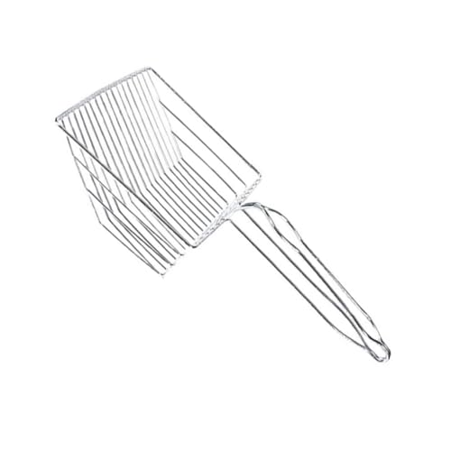 LIOOBO 猫砂シャベル リムーバー 犬のボウル パン 芳香剤 パラ リフィル 覆われた スコ 猫のおもちゃ 扱う 屋外 ペット 自浄作用 猫砂の塊 ゴミ フケ ステンレス鋼 Silver