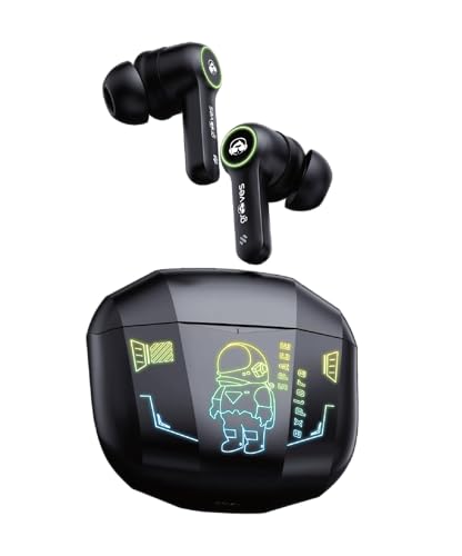 Image of Grooves Fort Newly Launched-Gaming TWS Up to 80H Playtime - in Ear Dual Mode with 45Db Low Latency, Bt 5.3,Abs-Enc-, 13Mm Driver, 400 Mah Battery with Jaguar Mechanical RGB- C-Type Charge (Black)