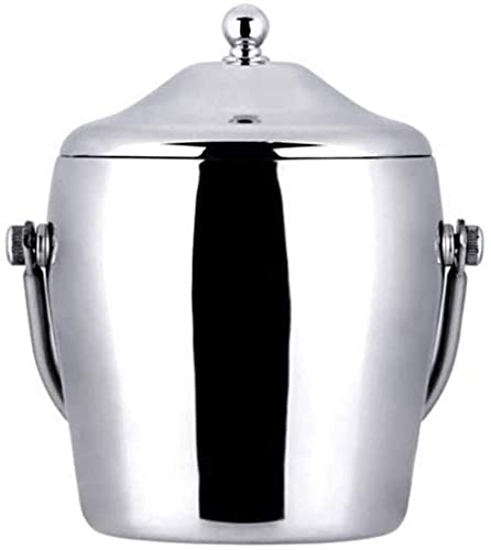WUHUQN Large Drinks Cooler/Beer Bucket Metal Ice Bucket - Stainless Steel Faucet Hammer Point Portable Ice Bucket for Parties