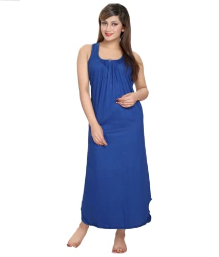 Image of H & C Full Length Women's Hosiery Cotton Fabric Long Nighty Slip /Camisole Slip /Night Wear Maxi for Women Free Size