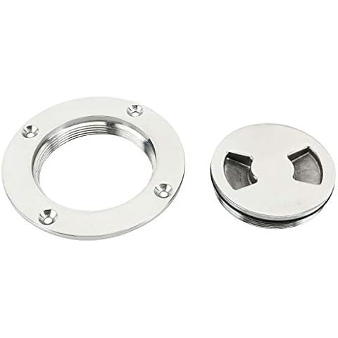ISURE MARINE 3 inch Hatch 316 Stainless Steel Round Non Slip Inspection Hatch Deck Plate with Detachable Cover for Marine Boat Yacht Cover
