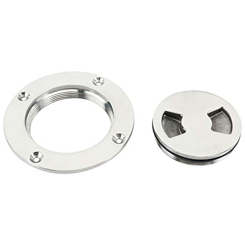 ISURE MARINE 3 inch Hatch 316 Stainless Steel Round Non Slip Inspection Hatch Deck Plate with Detachable Cover for Marine Boat Yacht