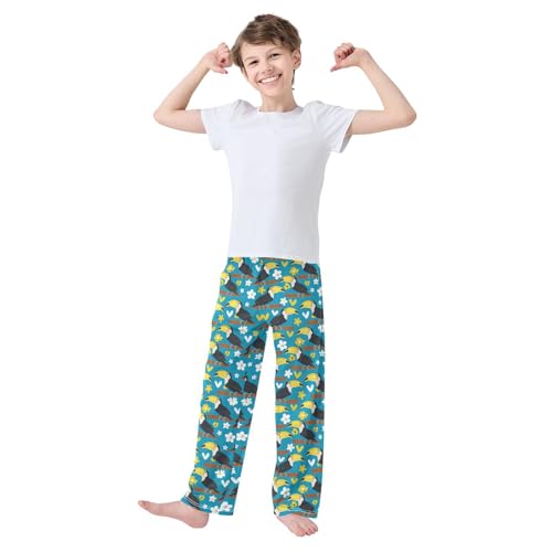 Toucan Bird Boys Long Pants Soft Trousers Elastic Waist Kids Lounge Bottoms with Pockets S-XL2