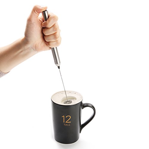 FAMILIFE Electric Handheld Milk Frother Stainless Steel for Matcha Green Tea