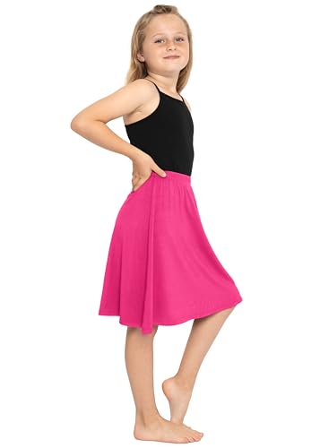 Image of STRETCH IS COMFORT Girls Skirts Flowy A Line Knee Length and Ankle Length | Elastic Waist, Kids School Skirt, Girls Maxi Skirt, Black Skirt For Girls, Faldas Para Ninas, Girls Long Skirt, Long skirts
