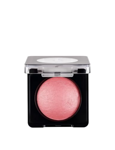 Flormar Colorete en Polvo con Brillo Natural – Rubor Horneado de Alta Pigmentación y Textura Suave – Larga Duración y Fácil de Difuminar – Colorete Crema para Todo Tipo de Piel, 040 Shimmer Pink