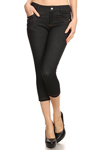 Women's Classic Everyday Fashion Denim Capri Jegging