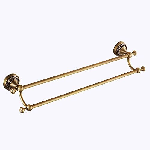 Porte-serviettes laiton salle de bain double barre pour routine matin