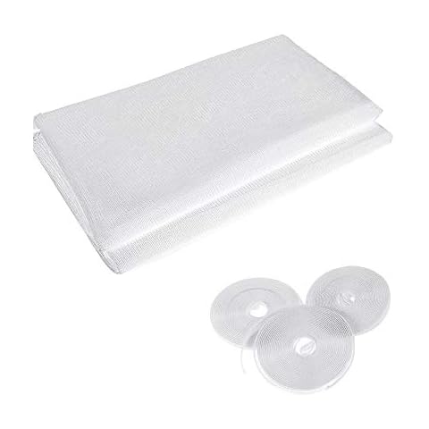 Mosquiteras para ventanas AUFIKR 2 m x 1,5 m, pack de 2 con cinta autoadhesiva Cover