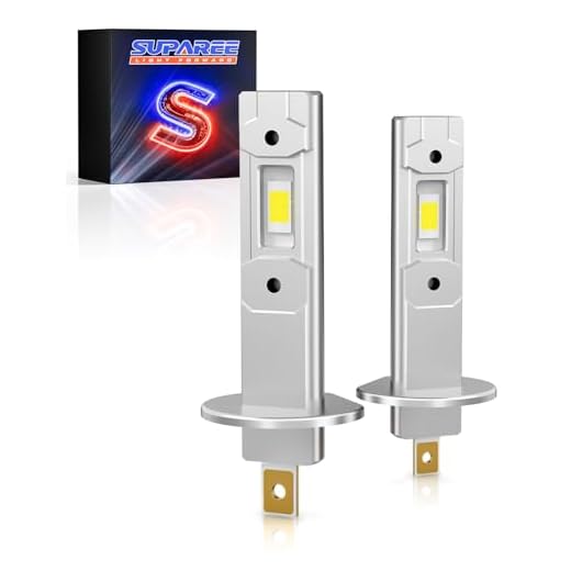 SUPAREE Bombilla H1 Coche LED Lampara H1 LED Canbus Bombillas h1 6500K 1:1 Tamaño de Halógena 50W 20000LM/Set 500% Brillante IP68 Impermeable Plug y Play 2 Pcs