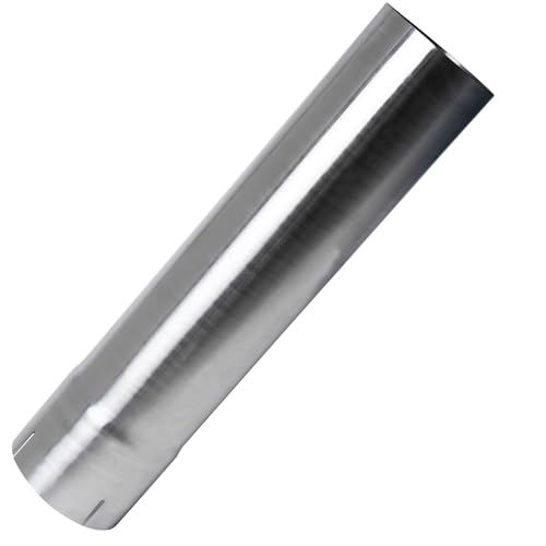 4 Exhaust Pipe Flared End T304 Stainless Steel Straight Tubing Polished Universal Connector Adapter 4 Inch ID to OD 4 ss Ailpipe 17.3 Length Car Motorbike Truck Exhaust System Slip Fit Connector