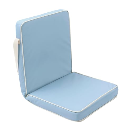 SUNNYLiFE Take Anywhere Folding Chair, Outdoor Portable Lounging Seat, 6 Adjustable Reclining Settings, Steel Frame, Polyester Fabric, La Mer Blue, 38.19 x 19.69 x 3.15 inches, 1.82 lbs