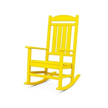 Alternative view of POLYWOOD R100LE Presidential Outdoor Rocking Chair, Lemon