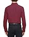 J.VER Men's Dress Shirts Cotton Stretch Long Sleeve Solid Formal Shirt Business Stain Shield Casual Button Down Shirts Wine Red Large