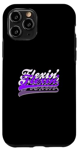 Purple Color Flexin'-X3 �p�[�v���O���t�B�b�N �X�}�z�P�[�X iPhone 11 Pro �p