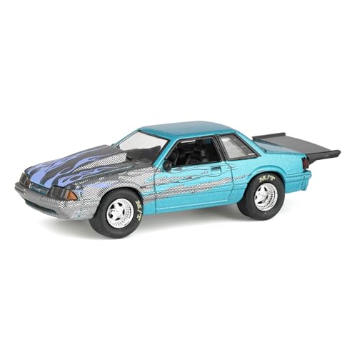 OBT 1/64 1990 Ford Mustang Fox Body Drag Car miniatura 1