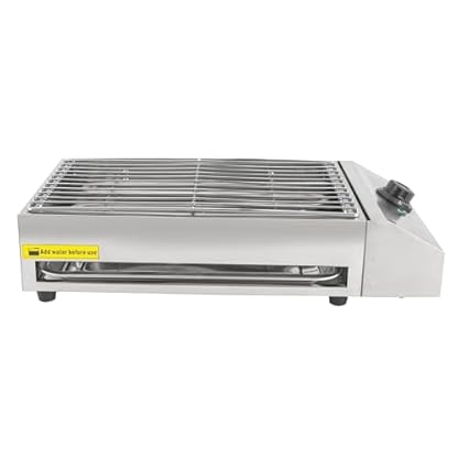 Elektrischer Grillofen 2600W, Elektrogrill Mit Ölabtropfschale Und Grillrost, Elektrische Tischgrill mit einstellbarer Temperatur 50-300°C, für Picknick Party Camping, Silber – Bild 6