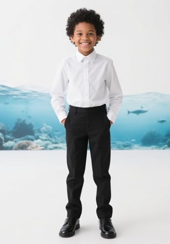 Boys Dress Pants Slim Fit School Uniform Pants for Boys Adjustable Waist Trousers2