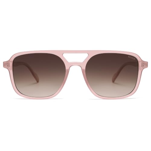 Image of SOJOS Retro Aviator Sunglasses Womens Mens,Trendy Rectangle Shades SJ2202