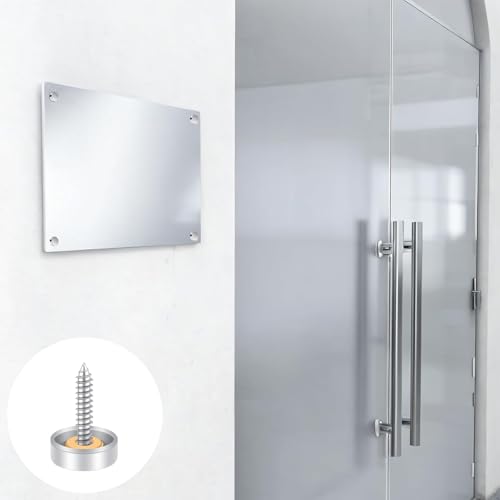 30 Stück Spiegelschrauben Panelschrauben 16 mm Edelstahl Zierschrauben Schmucknägel mit Kappen Zierschrauben Silber Spiegelschrauben Chrom für Spiegel Holz Verschönerung