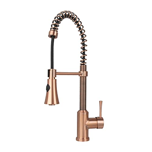 Akicon Single Handle Pull-Down Copper Kitchen Faucet with Spring Spout Copper - Including 5Years Warranty Akicon (AK565)
