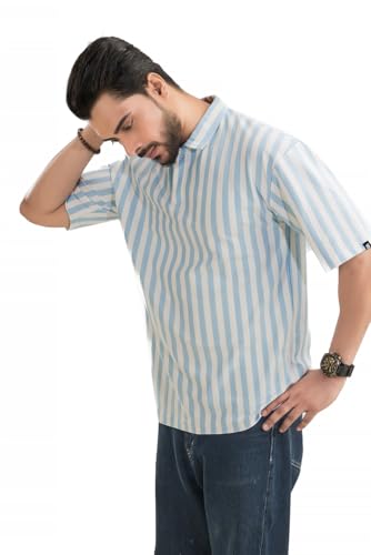 Image of Imperial Striped Off Shoulder Polo T-Shirt