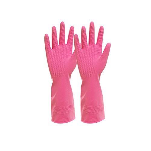 guante de goma 10 pares Guantes de limpieza de goma guantes reutilizables Guantes de goma for el hogar Guantes de jardinería Cocina Lavavajillas Guantes Silicone Guantes Herramienta - Rosa guantes de