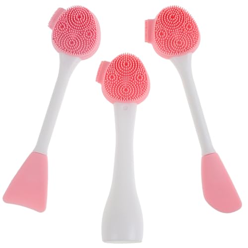 Didiseaon Silicone Face Mask Brush Exfoliating Scrubber Face Washing Brush Makeup Applicator Skincare Tool Set 3-in-1 Facial Cleansing Set