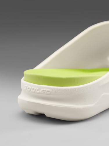 Image of The Souled Store Slides 2.0: Men and Boys Slip On Sliders Streetwear High Density EVA Cushioned EVA Sole Durable Outsole Slip On Construction Lightweight and Arch Support