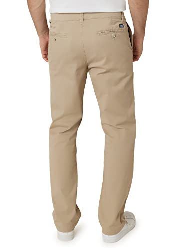 Chaps Men's Pants - Straight Fit 5-Pocket Comfort Stretch Chino Pants for Men - Men's Fashion Straight Leg Cotton Chinos, Size 36W x 30L, Hampton Khaki - Thumbnail 2