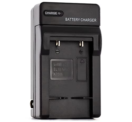 Norifon EN-EL10 Charger for Nikon Coolpix S200, S203, S210, S220, S230, S3000, S4000, S500, S510, S5100, S520, S570, S60, S600, S700, S80 and More with Foldable Plug,Black,EN-EL10-W
