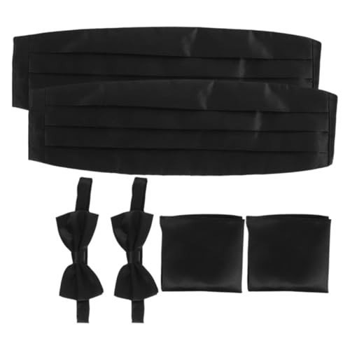Set de Corbata y Cinturón Formal para Hombre Negro