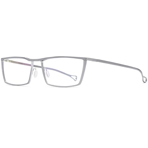 Image of FONEX Titanium Glasses Frame for Men,Square Eyewear Full Optical Eyeglasses F85641