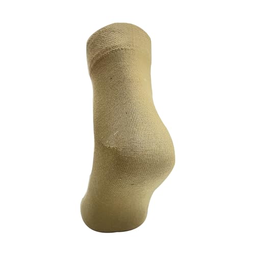 Image of Men & Women Police Khaki Dress Ankle Length Comed Cotton Socks Trekking Training Free Size - Pack Of 9 Pairs
