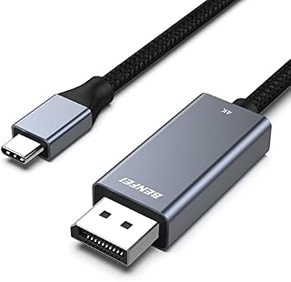 USB C to DisplayPort Cable, BENFEI 4K@60Hz UHD 1.8M Cable Thunderbolt 3 to DP Display Port Adapter Male to Male Cord [Gold-Plated Connector & Aluminum Shell & Nylon Braided]