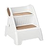 Step stools for toddlerremovable toddler step stoolfoldable and adjustable two step stool for toddlersnon slip with handles kids step stool for bathroom sinktoilet potty trainingkitchen  urban country home decor