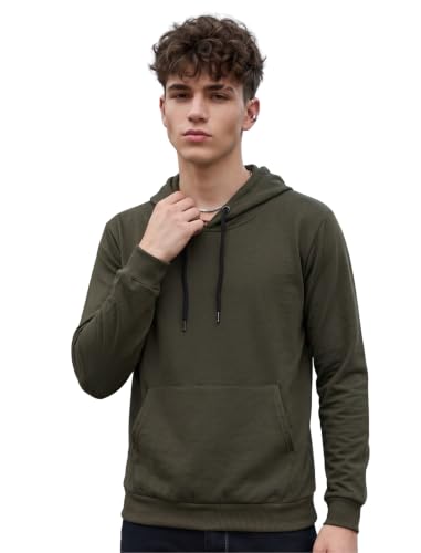 Image of HOODMASTER Unisex Fleece Hoodie Sweatshirt with Pockets Full Sleeves Regular Fit Solid Pattern Hooded Neck and Standard Length | Hoodies for Men & Women