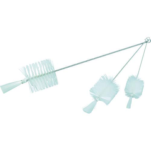 トラスコ中山(TRUSCO) 理化学ブラシ 瓶洗い用 ナイロン毛 ステンレス柄 TBPS1N 1号 x 100本 【ケース販売】