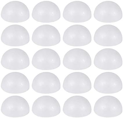 MAGICLULU Half Sphere 100PCS White Foam Balls Half Round Balls Half Sphere for Crafts DIY Art Decoration 5CM Craft Foam Balls