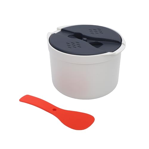 Sorandy Microwave Rice Cooker with Steaming Tray for Rice & Veggies, Compact PP Material Cooker, 20x18x13cm - Image 7