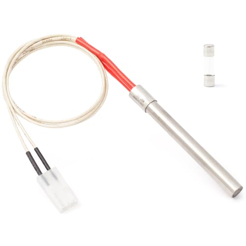 Mhrxusd Upgraded 16801-20B Hot Rod Igniters Replacement for Oklahoma Joe's Rider 600 900 Combo DLX Pellet Grill Hot Surface Igniters, 200W 120V Temperatures UP to 1,200°F