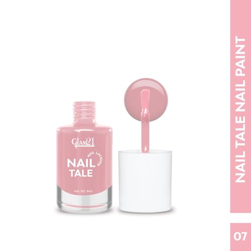 Image of Glam21 Nail Tale Nail Polish | Glossy Gel Finish | Rich Pigmentation | Chip Free | Quick Drying Formula | Long Lasting Nail Polish for Women | 9ml | Shade-07