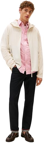 Tommy Hilfiger Herren Übergangsjacke Hooded mit Kapuze, Elfenbein (Newsprint), L – Ansicht 3