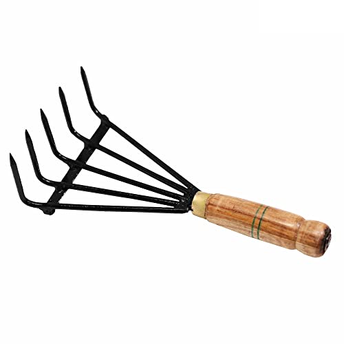 Image of Real Trust Black Coated Wooden Hand Cultivator
