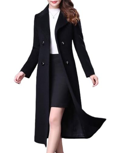 Amazon.com: ebossy Women's Elegant Business Wool Coat Double