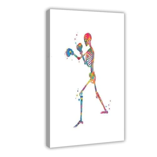 Poster mit Skelett-Anatomie, Übungstherapie (1) (1) (1) (1), Leinwandposter, Wandkunst, Dekordruck, Bild Gemälde für Wohnzimmer, Schlafzimmer, Dekoration, 30 x 45 cm