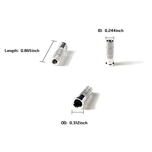 Tiger Archery Aluminum Inserts .244/6.20Mm& Bullet Field Points 5/16 Archery Practice Tips For Carbon Arrow Shaft… (Arrow Insert 24Pcs) #TOP1