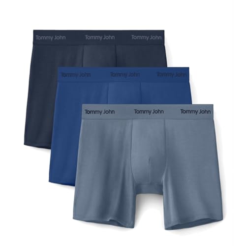 Tommy John Men's Luxe Modal 6" Boxer Brief Underwear 3-Pack